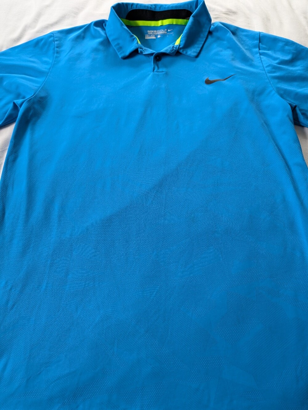Nike Golf Performance Men's Blue Dri-FIT Polo Shirt. Size Large. Short Sleeves.